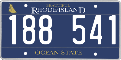 RI license plate 188541