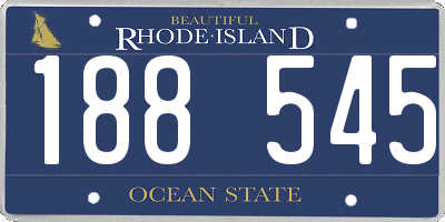 RI license plate 188545