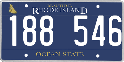 RI license plate 188546