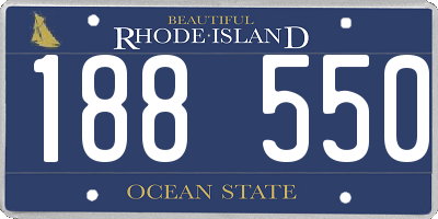 RI license plate 188550