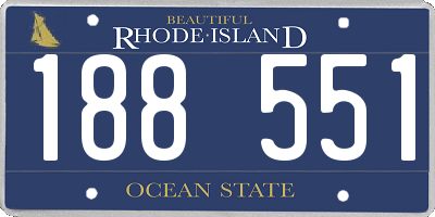 RI license plate 188551