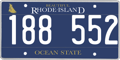 RI license plate 188552