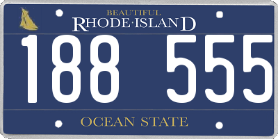 RI license plate 188555