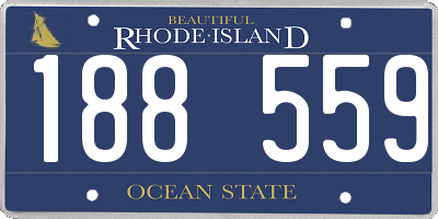 RI license plate 188559