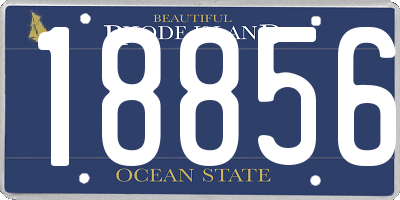 RI license plate 18856