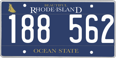 RI license plate 188562