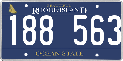 RI license plate 188563