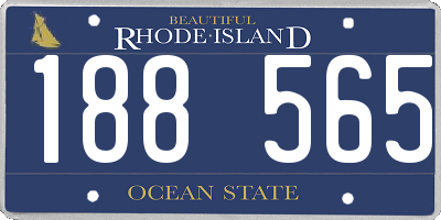 RI license plate 188565