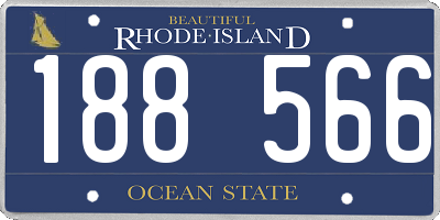 RI license plate 188566