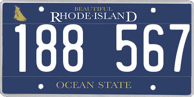 RI license plate 188567
