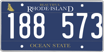 RI license plate 188573