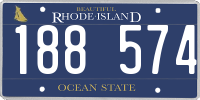 RI license plate 188574