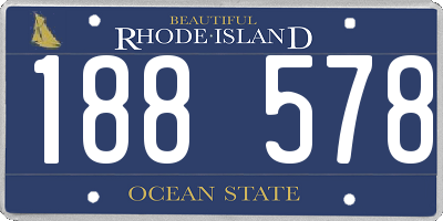 RI license plate 188578