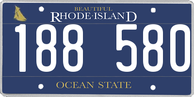 RI license plate 188580