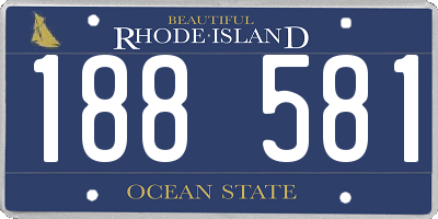 RI license plate 188581