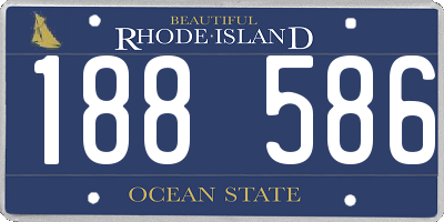RI license plate 188586