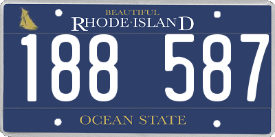 RI license plate 188587