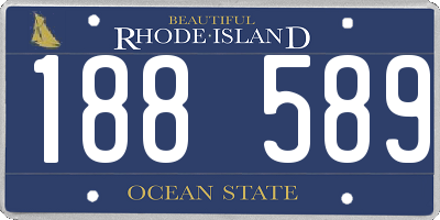 RI license plate 188589