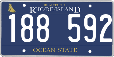 RI license plate 188592