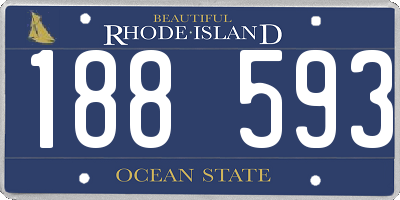 RI license plate 188593