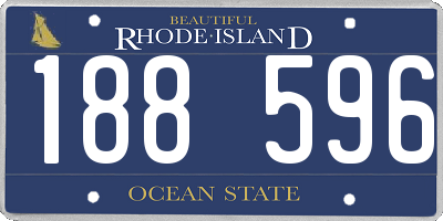 RI license plate 188596