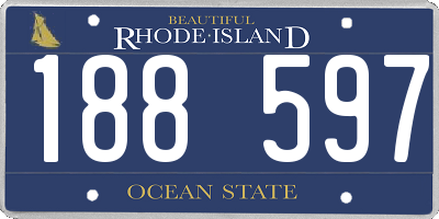 RI license plate 188597