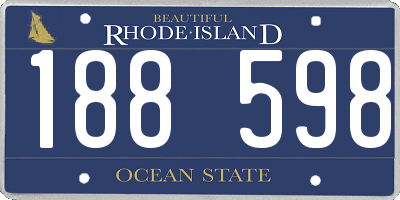 RI license plate 188598