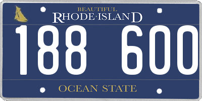 RI license plate 188600