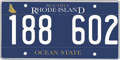 RI license plate 188602
