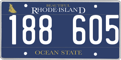 RI license plate 188605