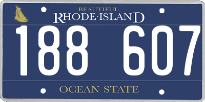 RI license plate 188607