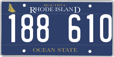 RI license plate 188610