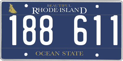 RI license plate 188611