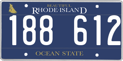 RI license plate 188612