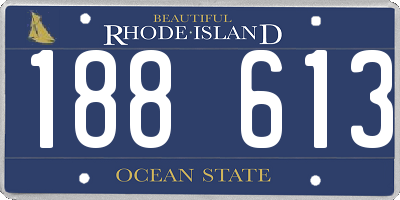 RI license plate 188613