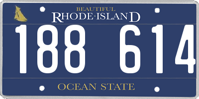 RI license plate 188614