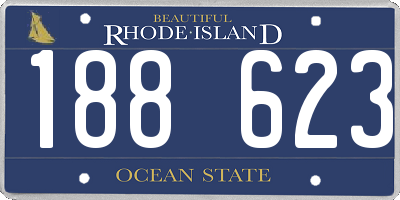 RI license plate 188623