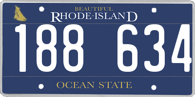 RI license plate 188634