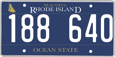 RI license plate 188640