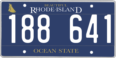 RI license plate 188641