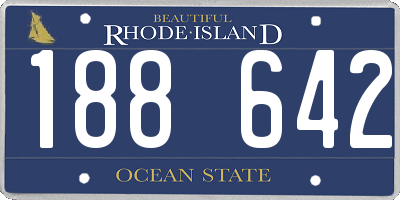 RI license plate 188642
