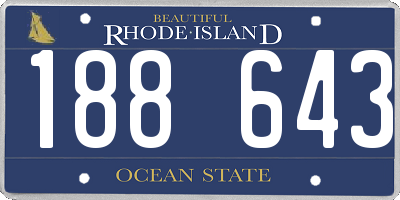 RI license plate 188643