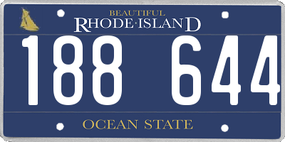 RI license plate 188644