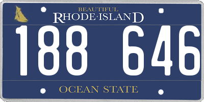 RI license plate 188646
