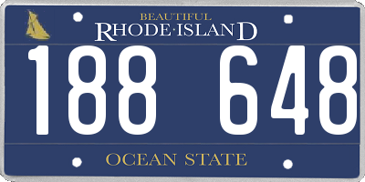 RI license plate 188648