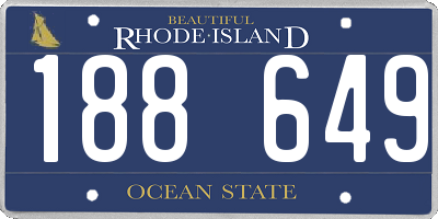 RI license plate 188649