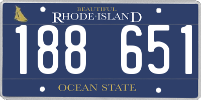 RI license plate 188651