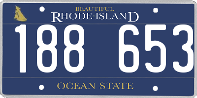 RI license plate 188653