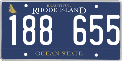 RI license plate 188655
