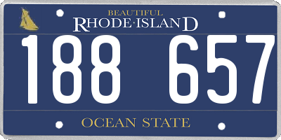 RI license plate 188657